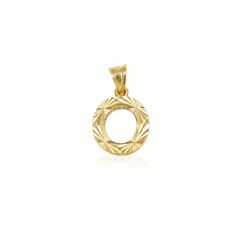 14 Ayar O harfi kolye ucu