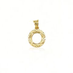 14 Ayar O harfi kolye ucu