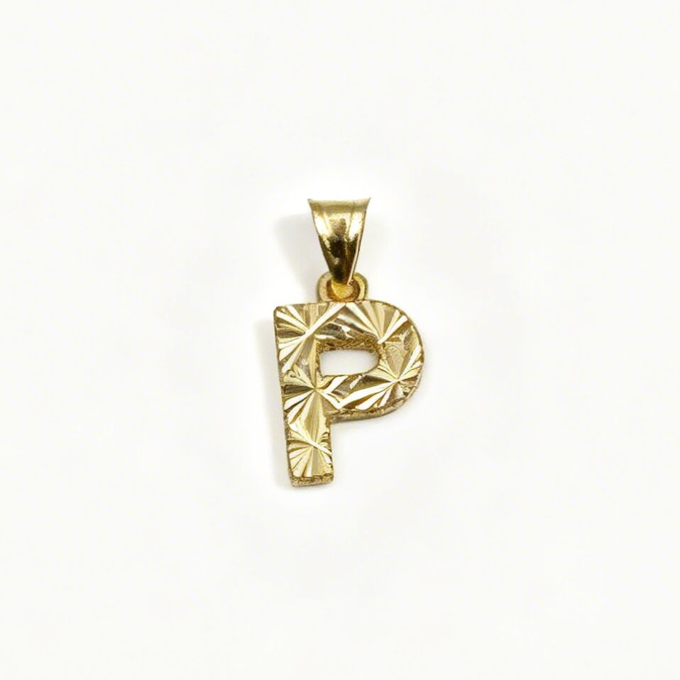 14 Ayar P harfi kolye ucu