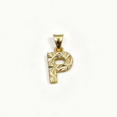 14 Ayar P harfi kolye ucu