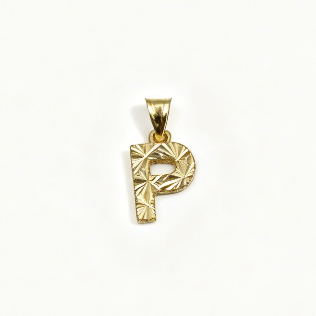 14 Ayar P harfi kolye ucu