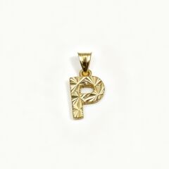 14 Ayar P harfi kolye ucu