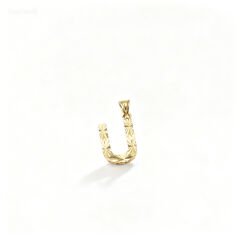 14 Ayar U harfi kolye ucu