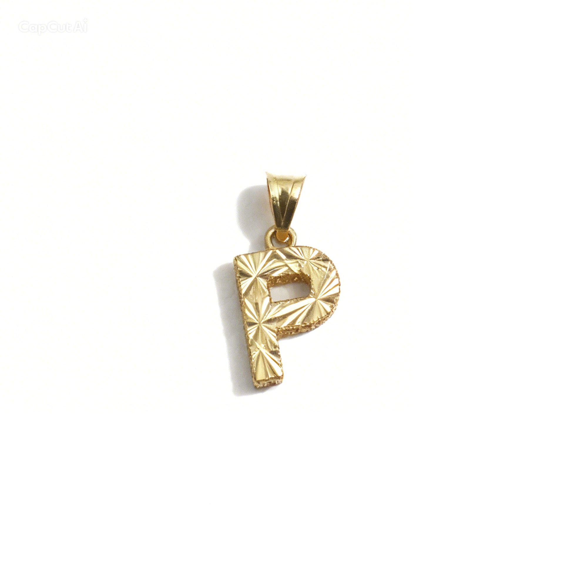 14 Ayar P harfi kolye ucu