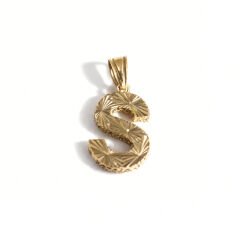 14 Ayar S harfi kolye ucu