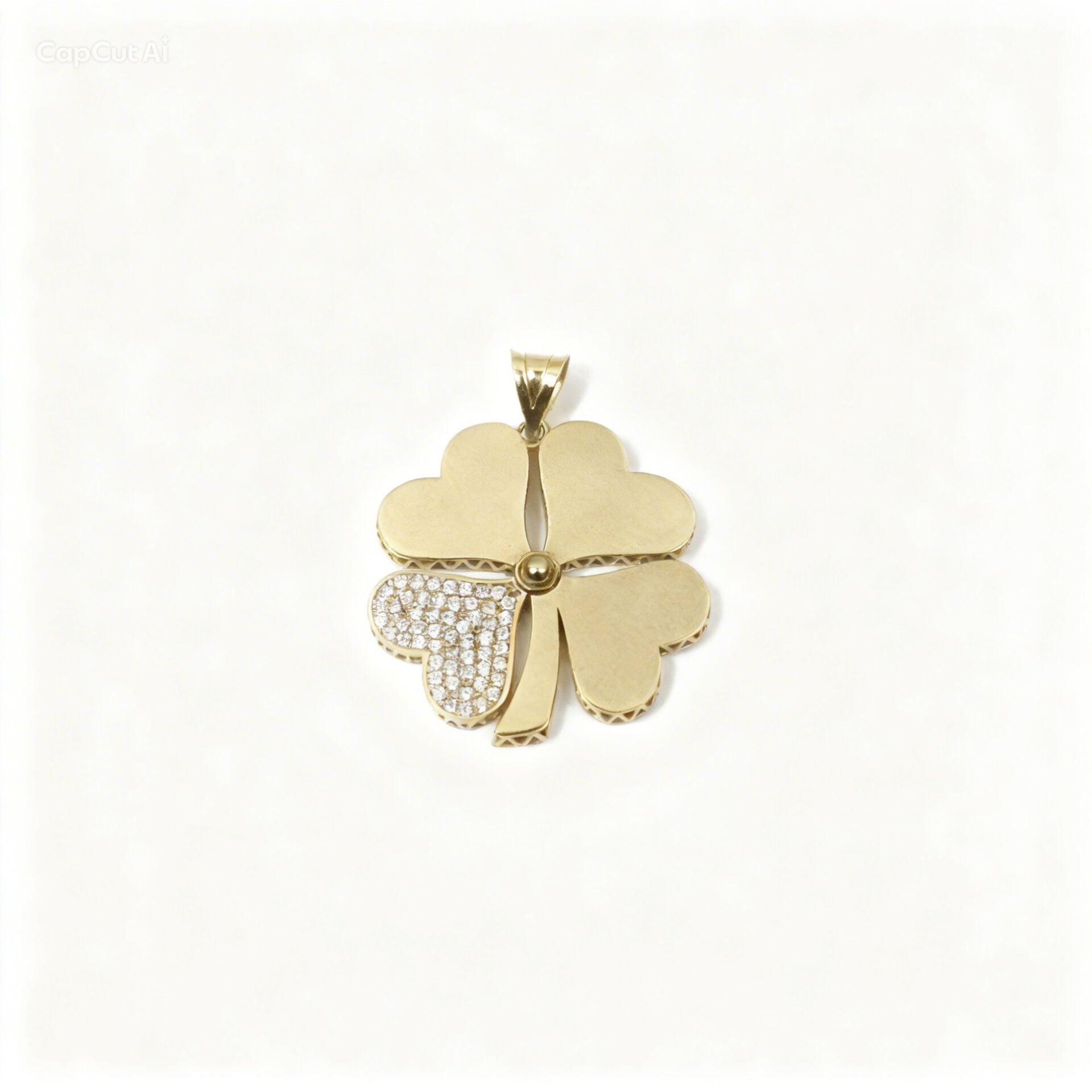 14 Ayar Altın Yonca Kolye Ucu