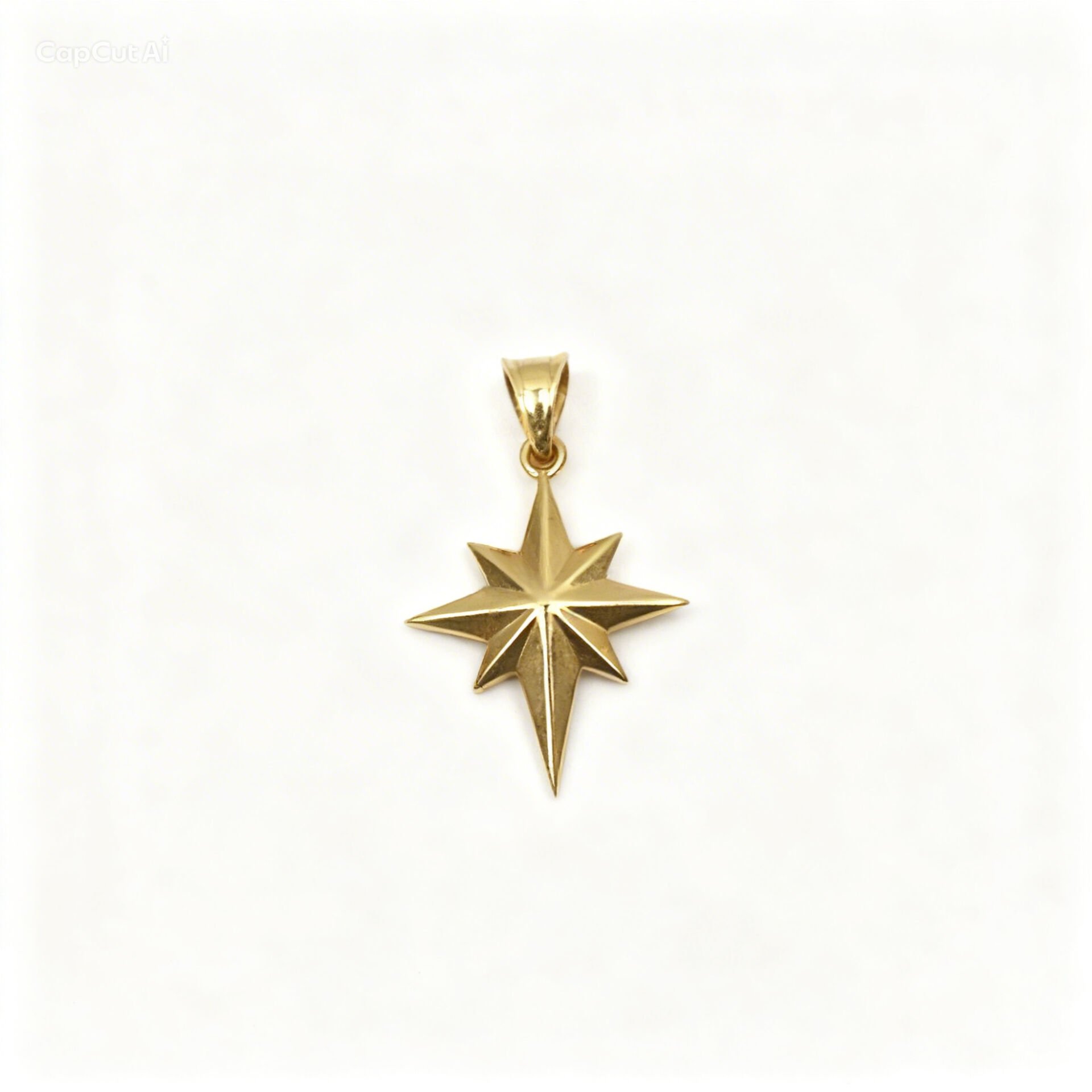14 Ayar Kutup Yıldızı Altın Kolye Ucu